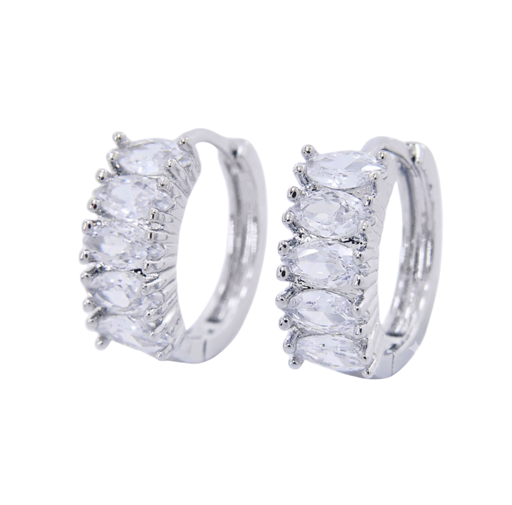 ARETES LV ZIRCONIA OVALADA