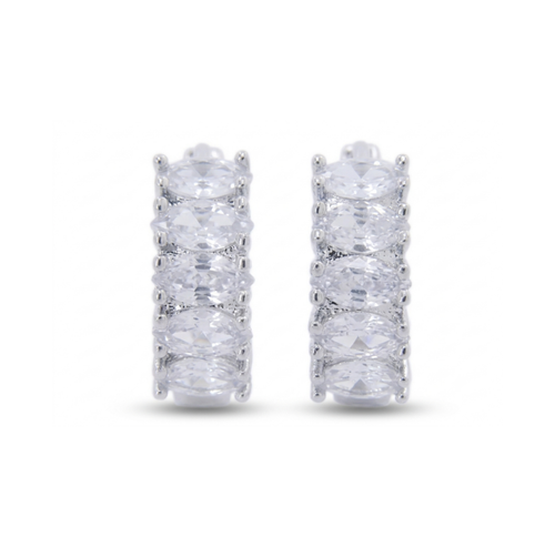 ARETES LV ZIRCONIA OVALADA
