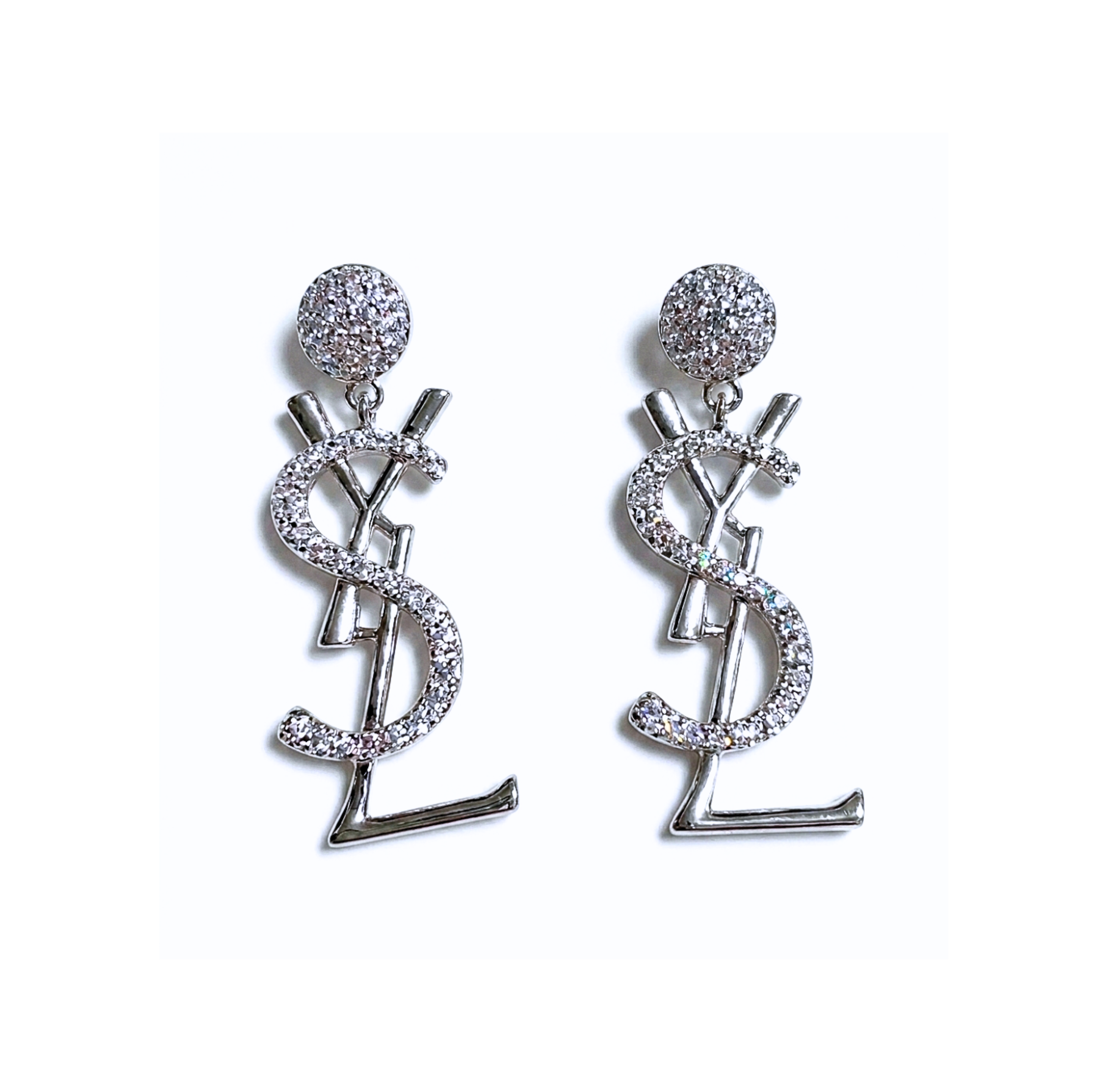 ARETES YSL CON ZIRCONIAS CUBICAS