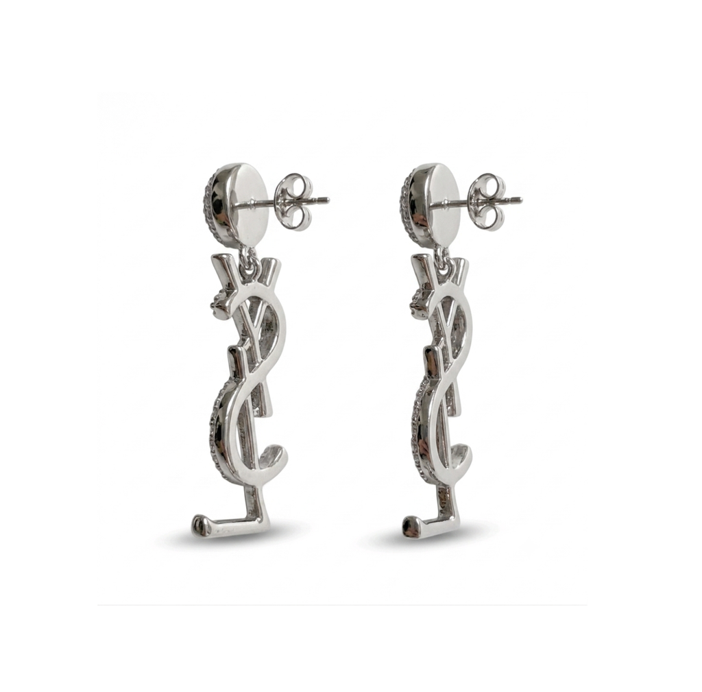 ARETES YSL CON ZIRCONIAS CUBICAS
