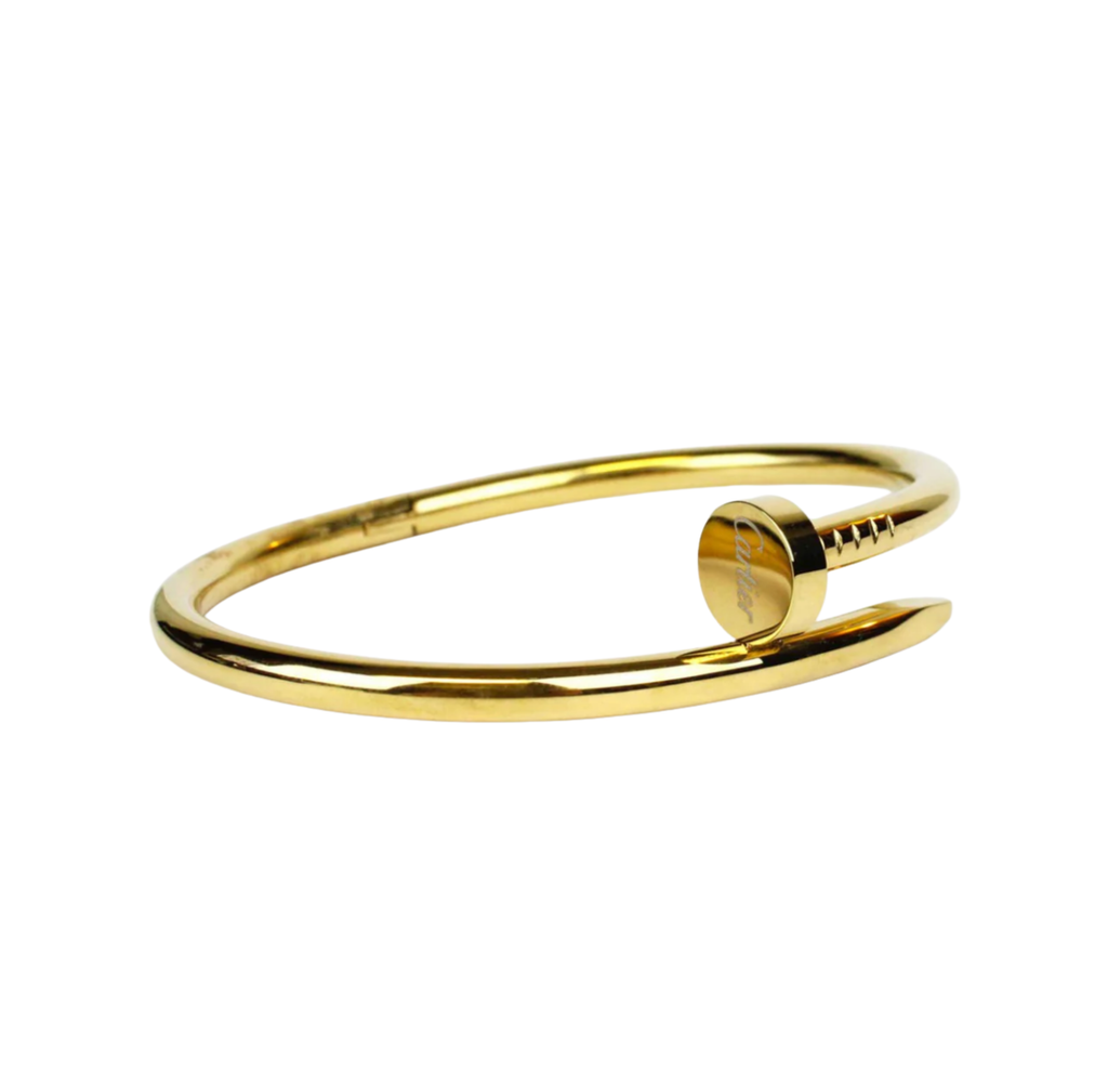 BRAZALETE CLAVO BAÑO DE ORO 18K