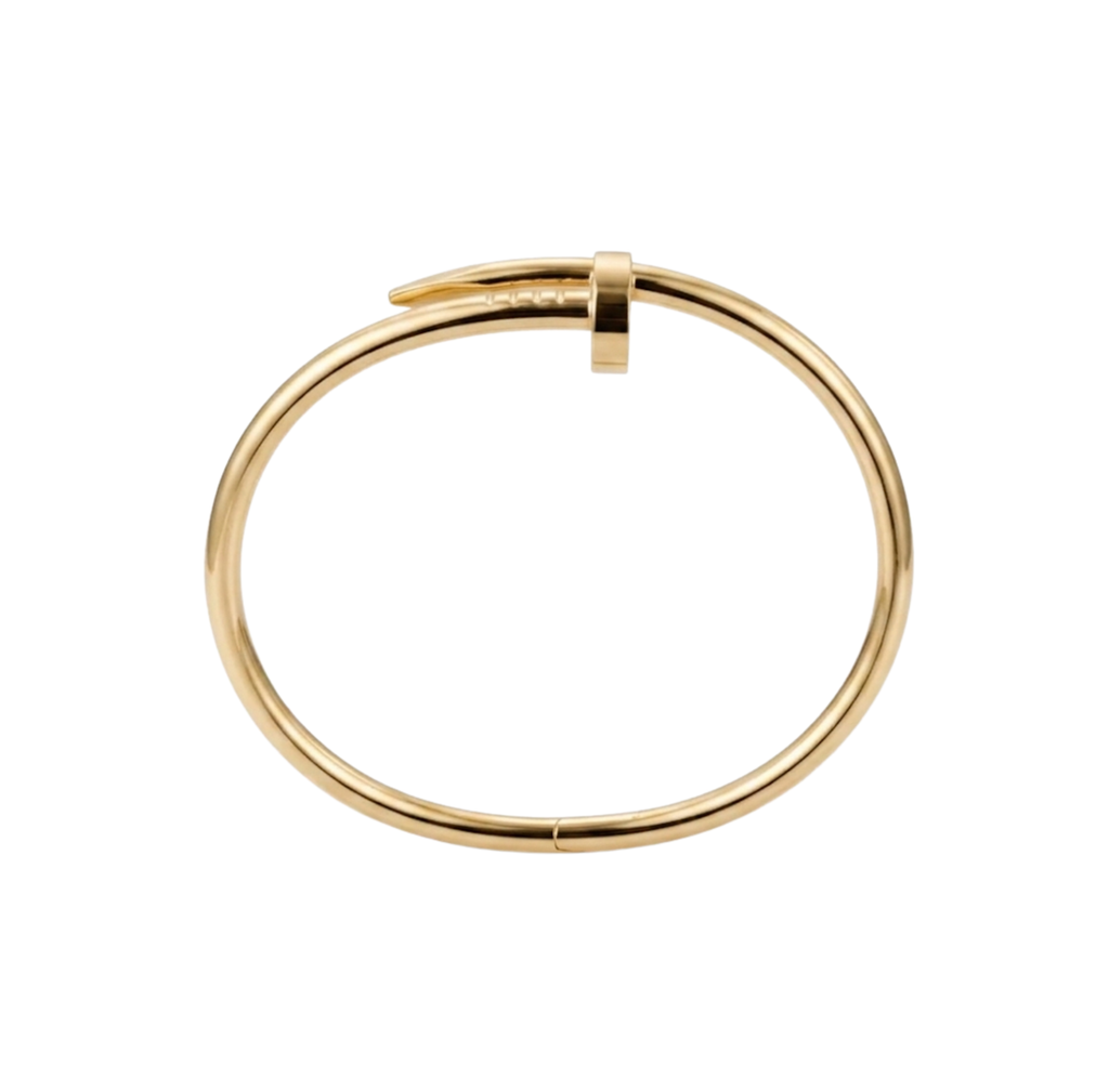 BRAZALETE CLAVO BAÑO DE ORO 18K