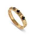BRAZALETE TREBOL BAÑO DE ORO 18K