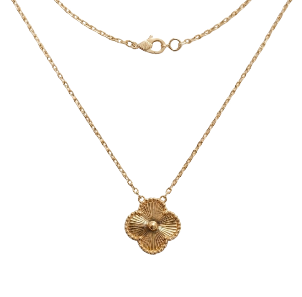 COLLAR TREBOL BAÑO DE ORO 18K 50 CM