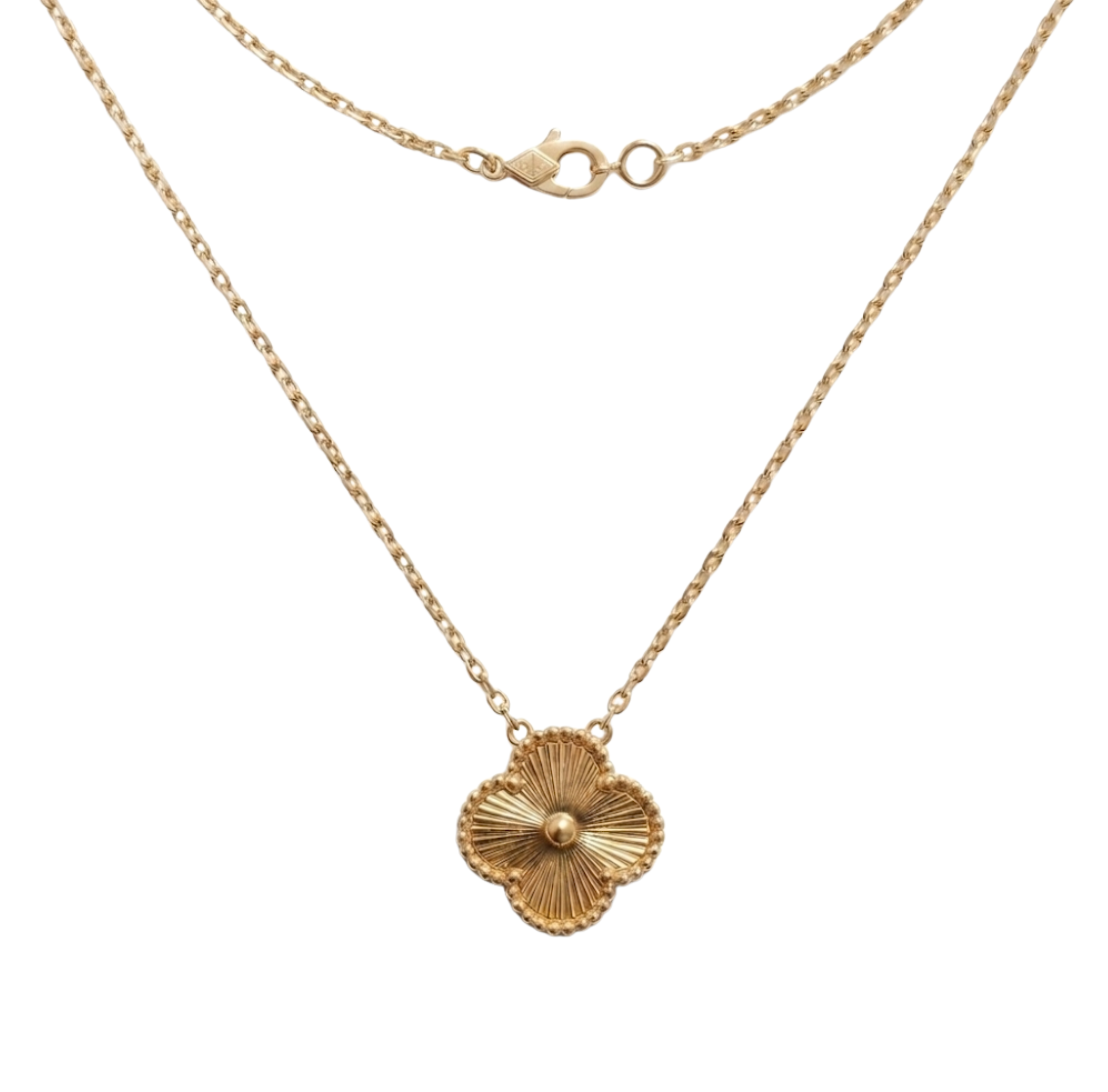 COLLAR TREBOL BAÑO DE ORO 18K 50 CM