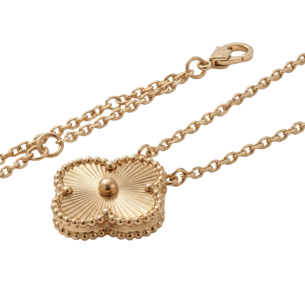COLLAR TREBOL BAÑO DE ORO 18K 50 CM